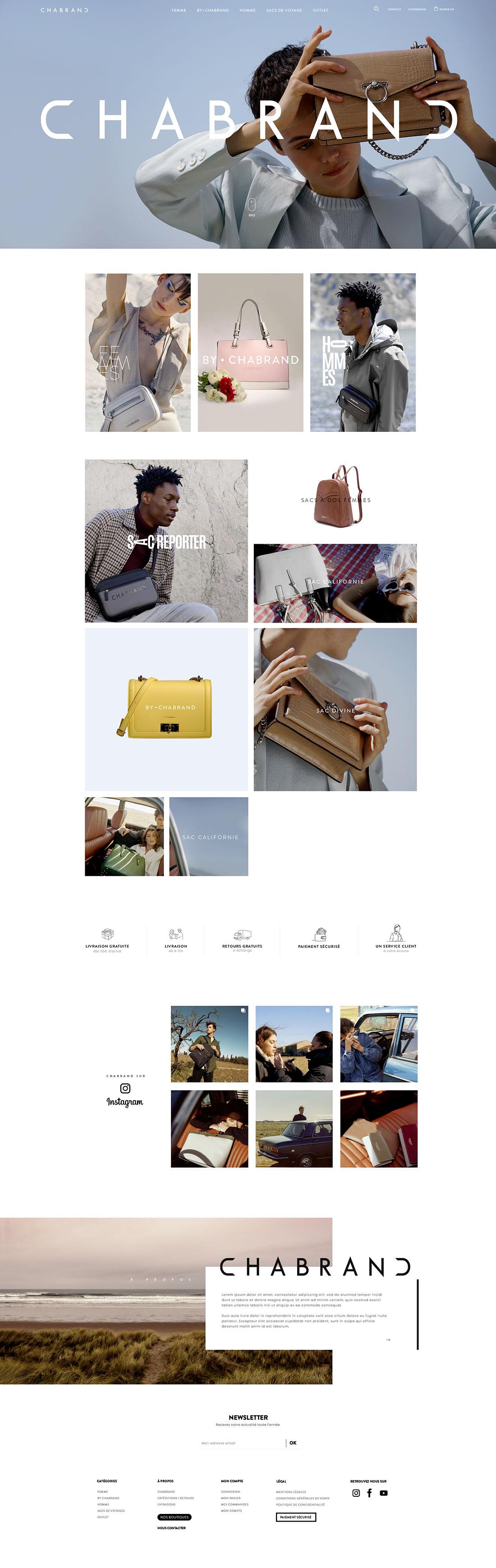 Chabrand site internet ecommerce