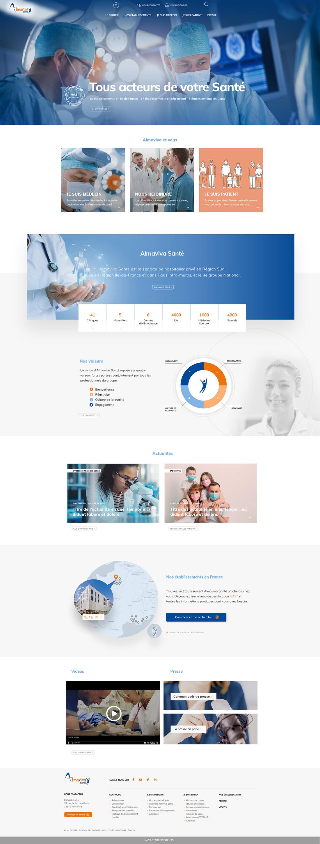 Almaviva Santé Site internet