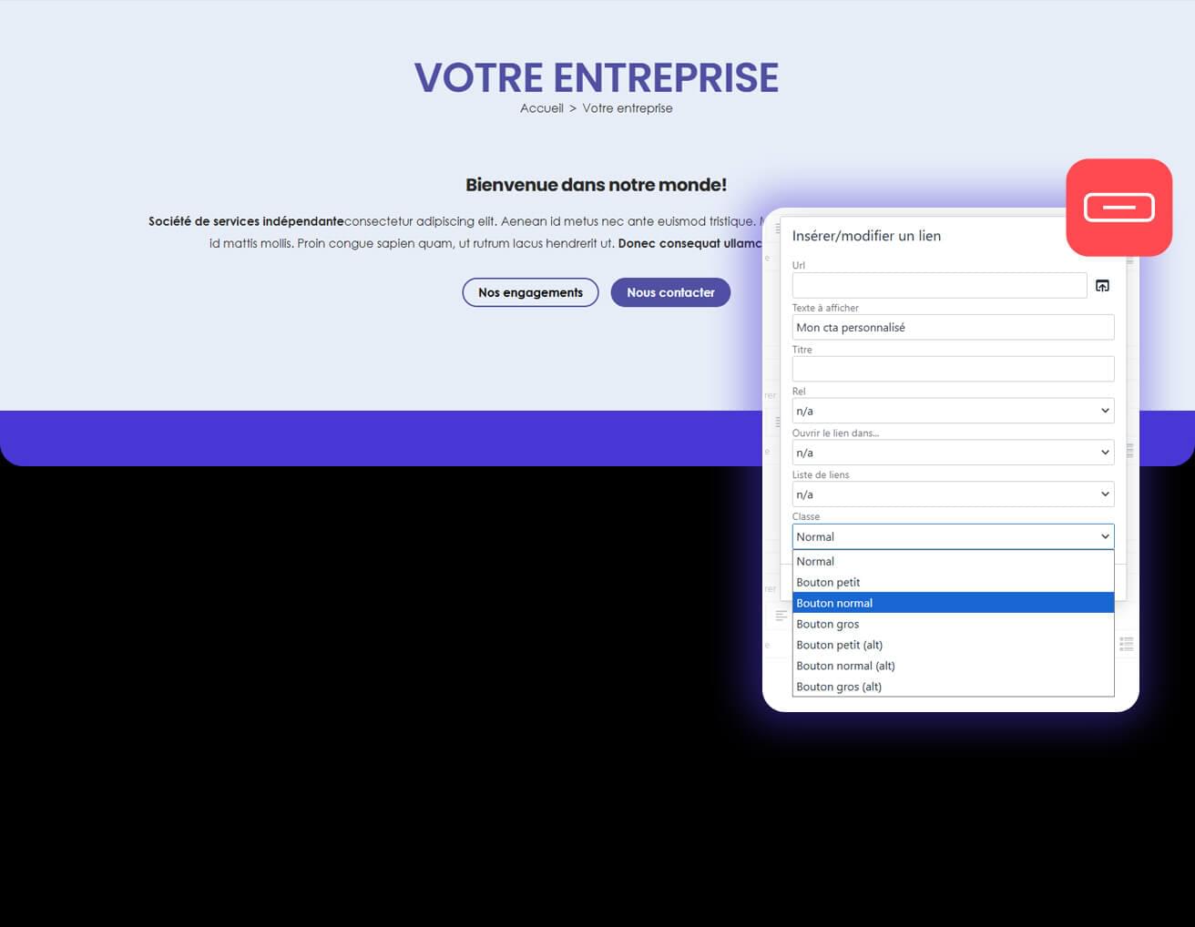 CTA personnalisés