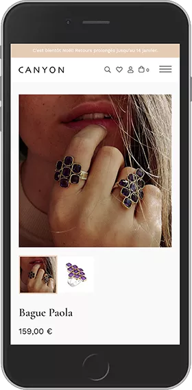 Site ecommerce bijoux canyon