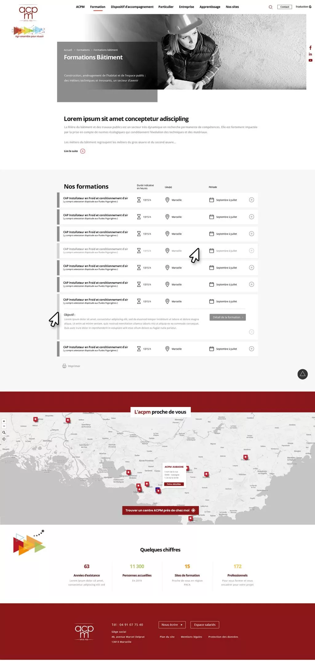 Création du site vitrine de l'ACPM