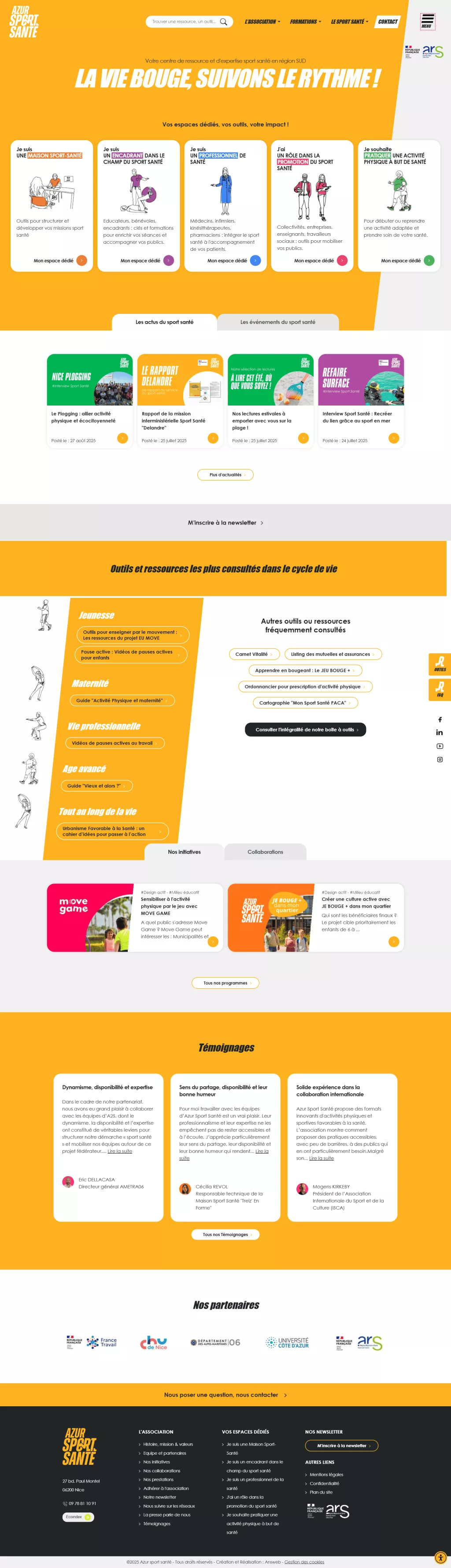 site web azur sport sante