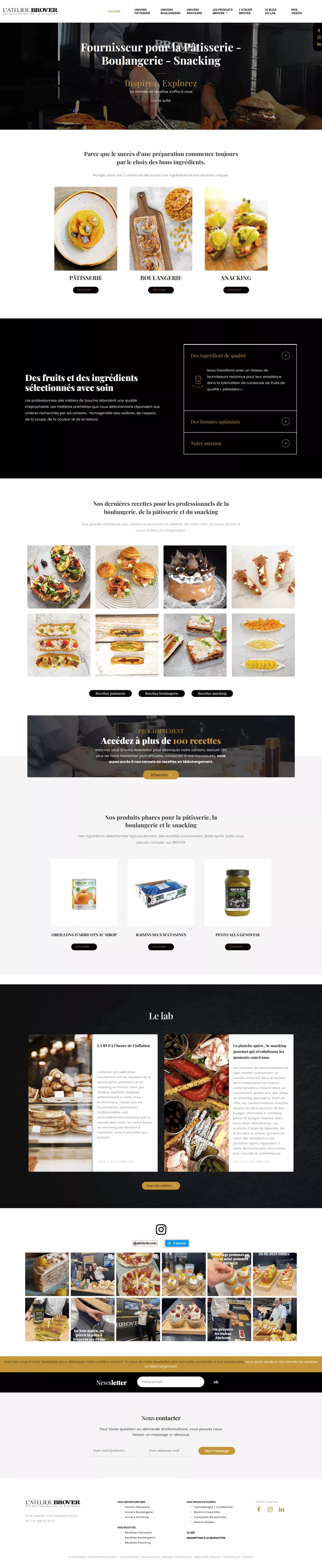 Aperçu site internet Atelier Brover