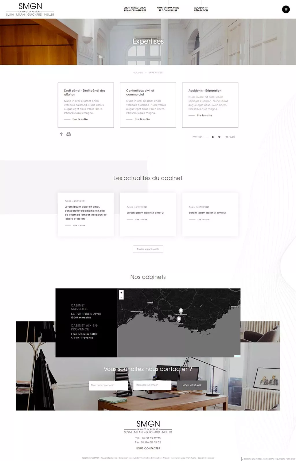 Création du site internet du Cabinet Smgn