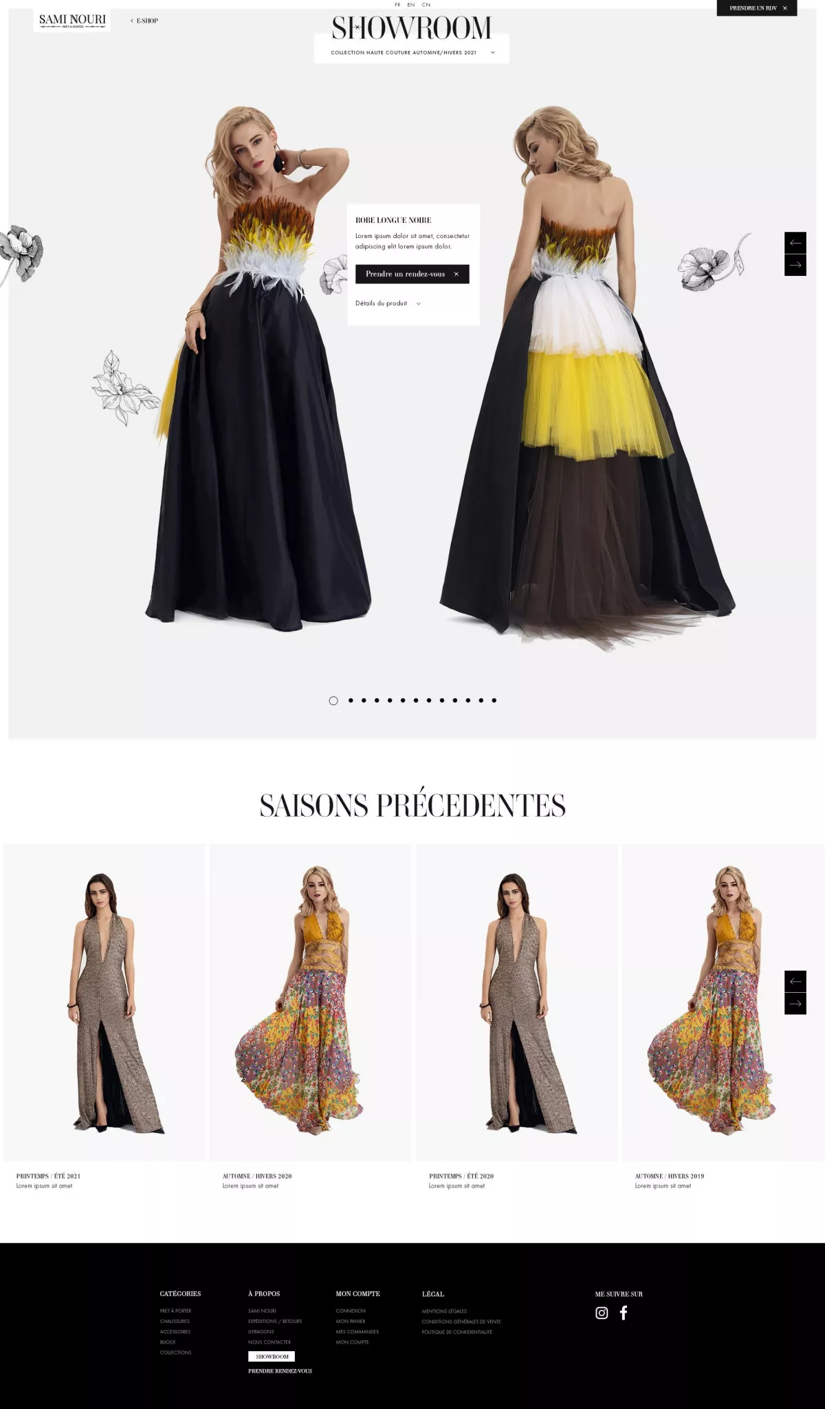 Création site ecommerce Créateur de mode Sami Nouri