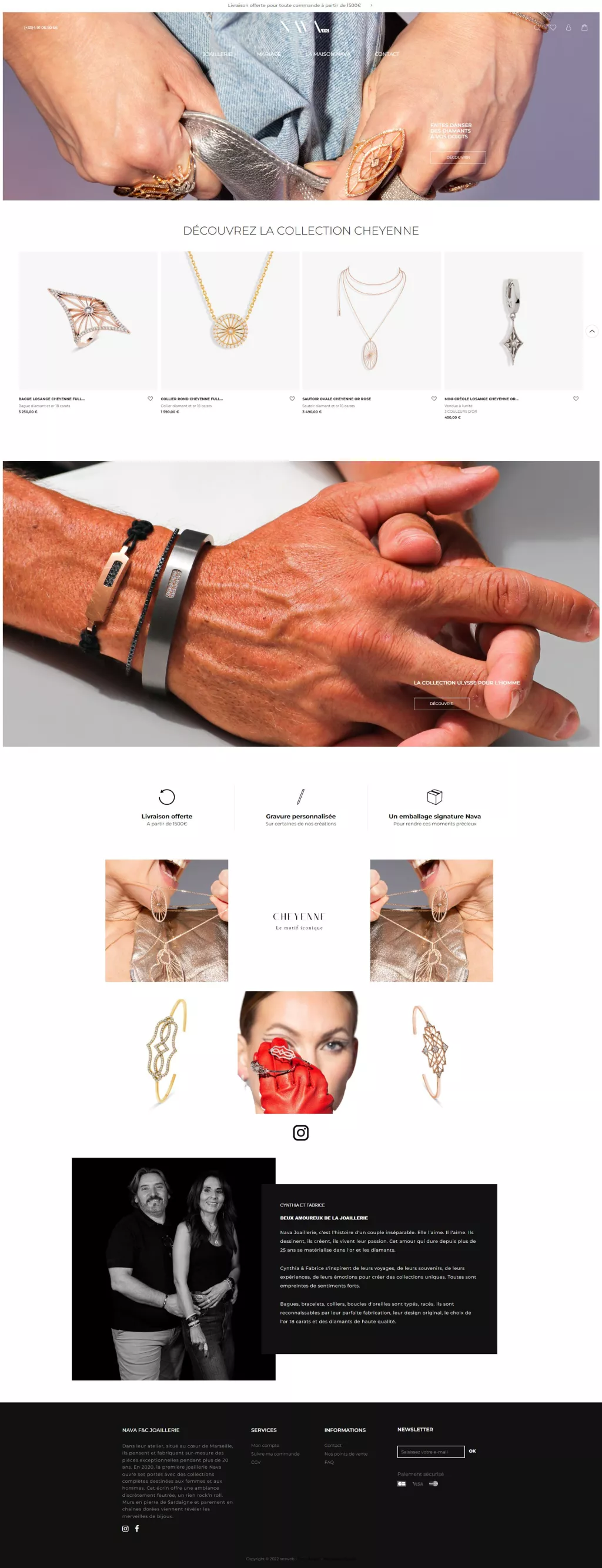 Création site ecommerce Nava Joaillerie