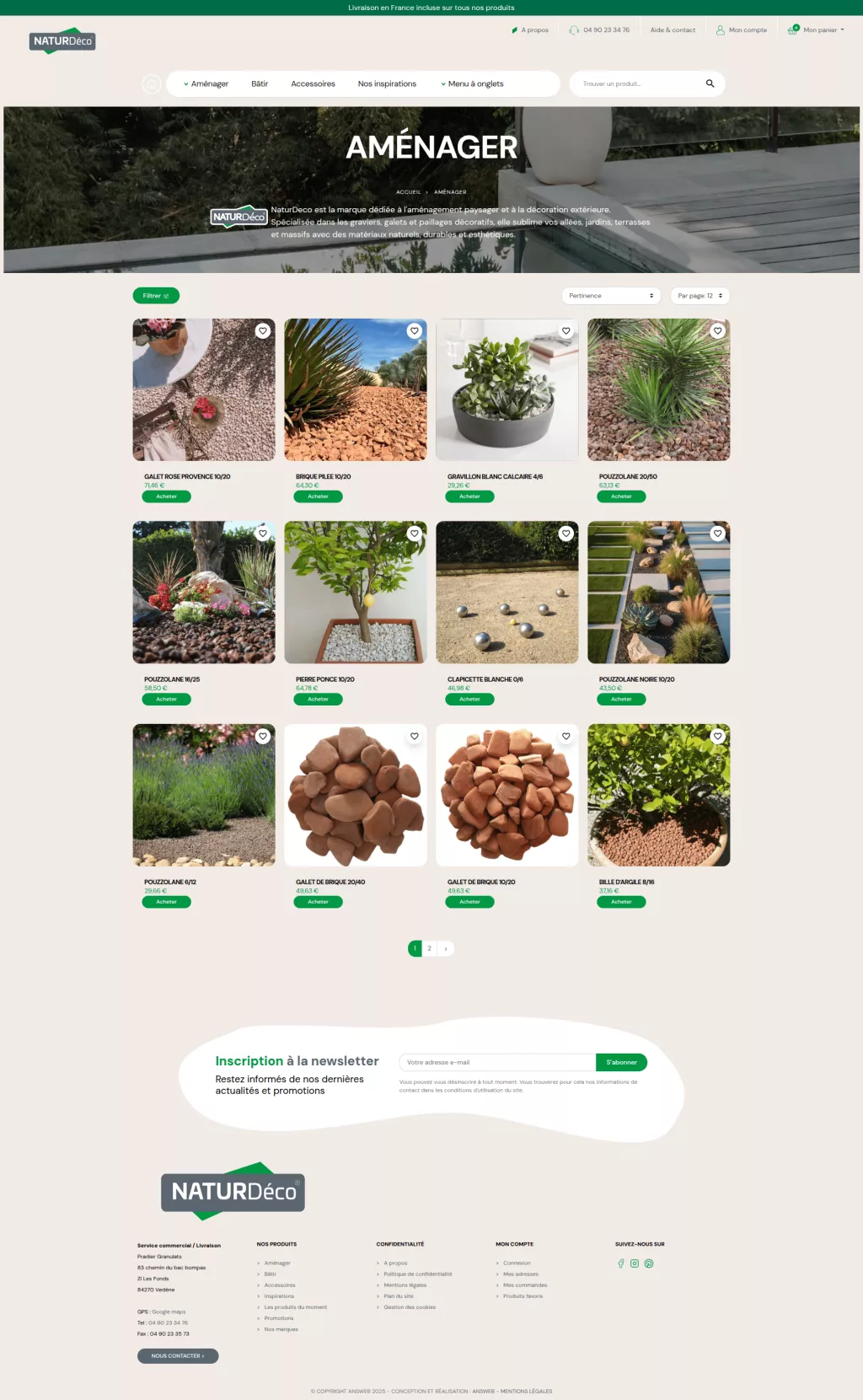 Site e-commerce NaturDeco