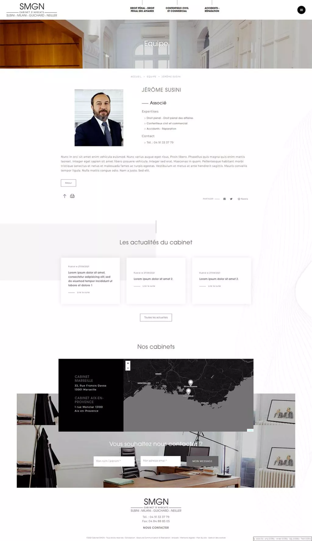 Création du site internet du Cabinet Smgn
