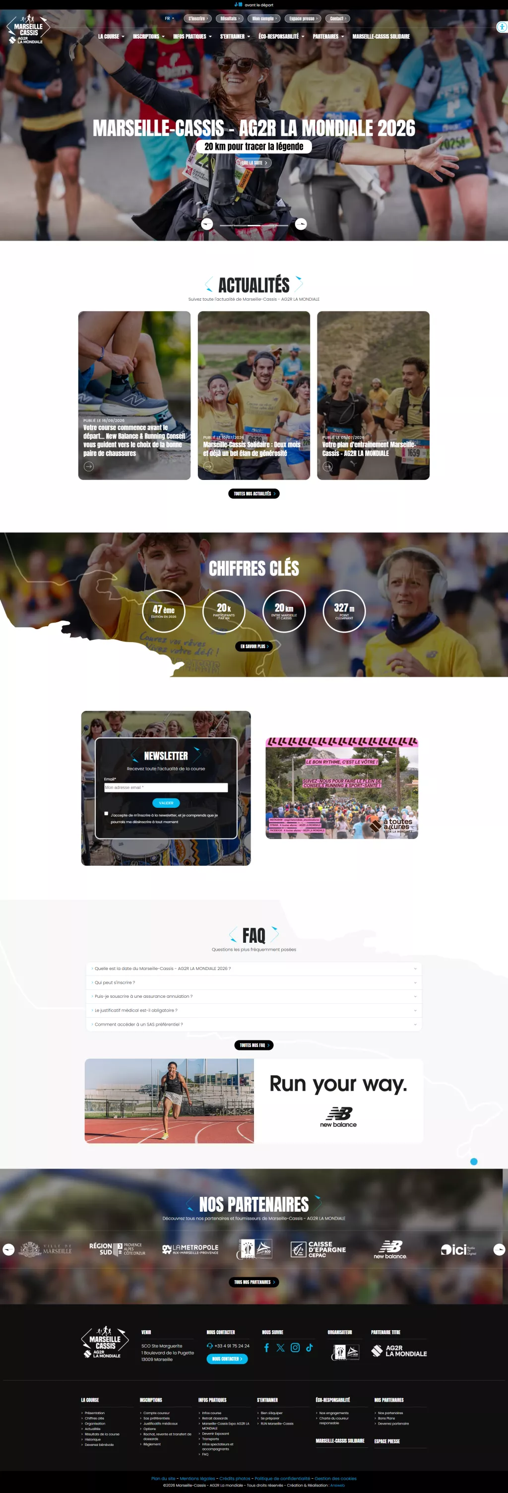 Refonte du site de la course de Marseille-Cassis