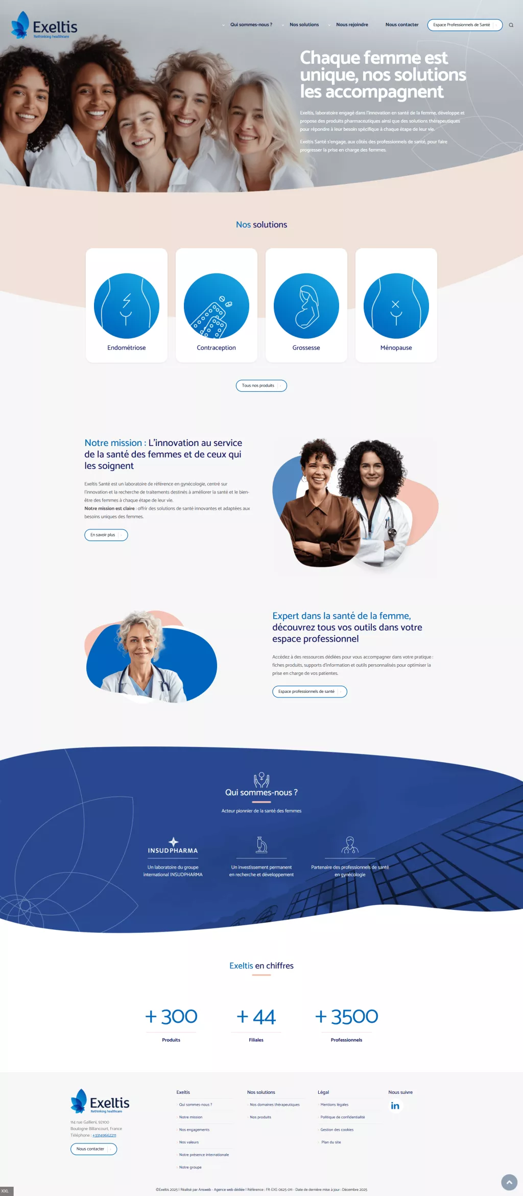 Site vitrine Exeltis