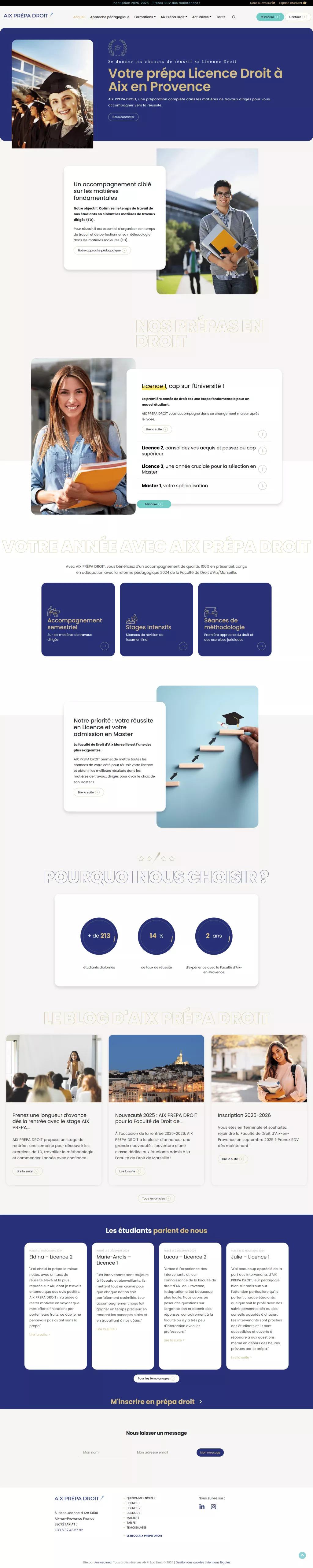 page d'accueil aix prepa droit